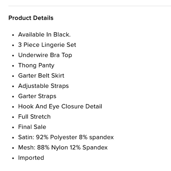 Fashion Nova Hooked on Desire Mesh Garter 3-piece Black Set S NWT - Picture 5 of 12